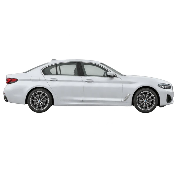 2023 BMW 5 Series in Silber, Ansicht: Seite (nach rechts gewandt)