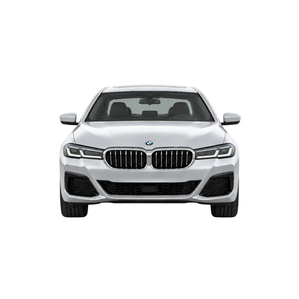 BMW 530e 2023 prata, vista frente