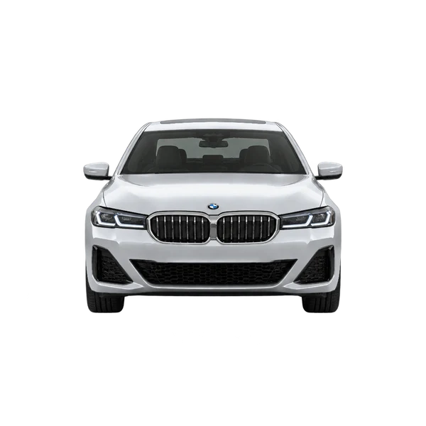 BMW 530e 2024 prata, vista frente