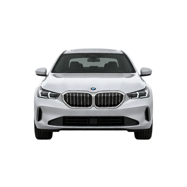 BMW 530e 2025 prata, vista frente