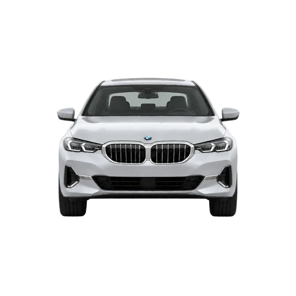 BMW 530e 2026 prata, vista frente