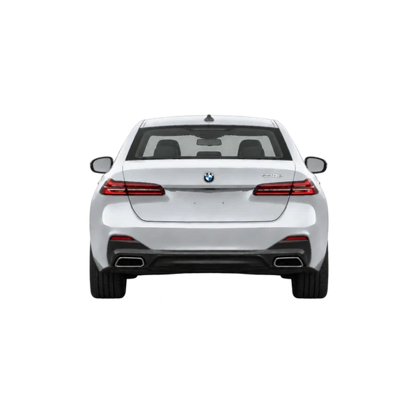 BMW 530e 2026 prata, vista traseira
