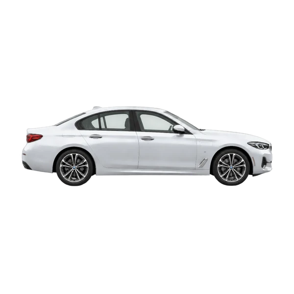 BMW 530e 2026 prata, vista lateral (voltada para a direita)