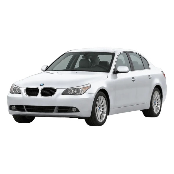 2007 BMW 530i in Silber, Ansicht: Dreiviertelansicht vorne (nach links gerichtet)
