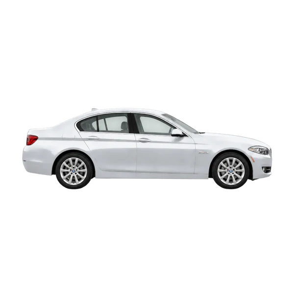 silver 2013 BMW 530i side (facing right) view