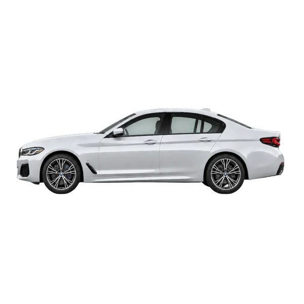2023 BMW 530i in Silber, Ansicht: Seite (nach links gerichtet)