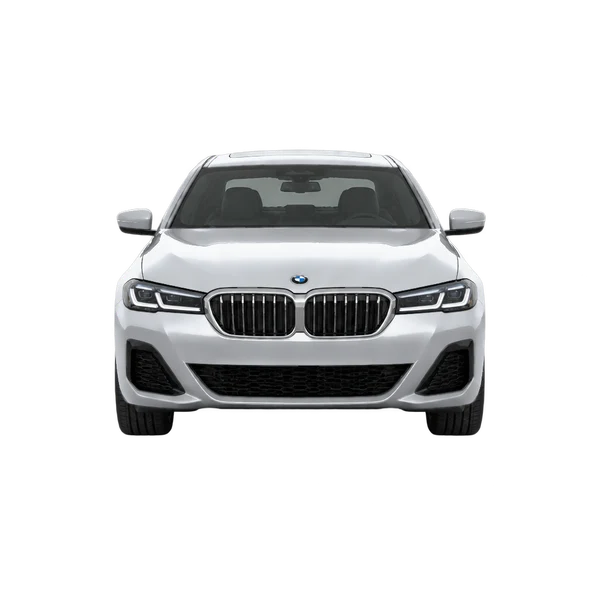 シルバーの2024 BMW 530i（正面ビュー）