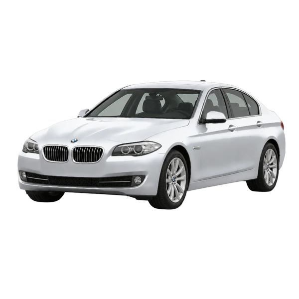 2012 BMW 535 in Silber, Ansicht: Dreiviertelansicht vorne (nach links gerichtet)