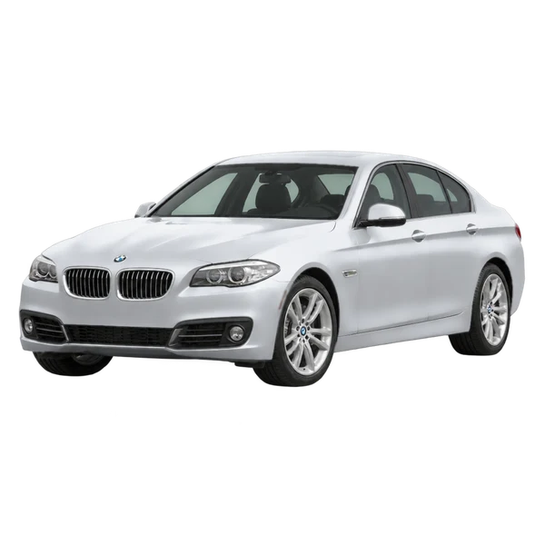 2015 BMW 535 in Silber, Ansicht: Dreiviertelansicht vorne (nach links gerichtet)