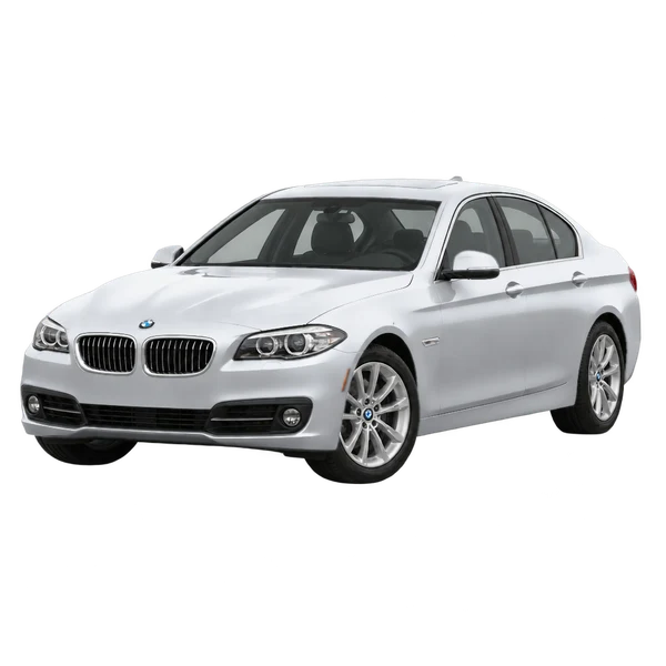 2016 BMW 535 in Silber, Ansicht: Dreiviertelansicht vorne (nach links gerichtet)