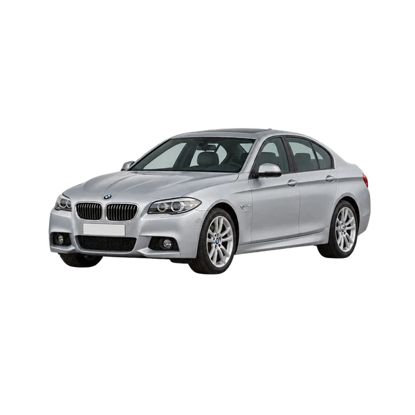 2016 BMW 535d in Silber, Ansicht: Dreiviertelansicht vorne (nach links gerichtet)