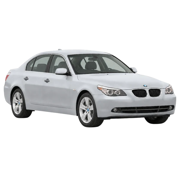 BMW 535xi 2008 argent, vue trois-quarts avant (orienté vers la droite)