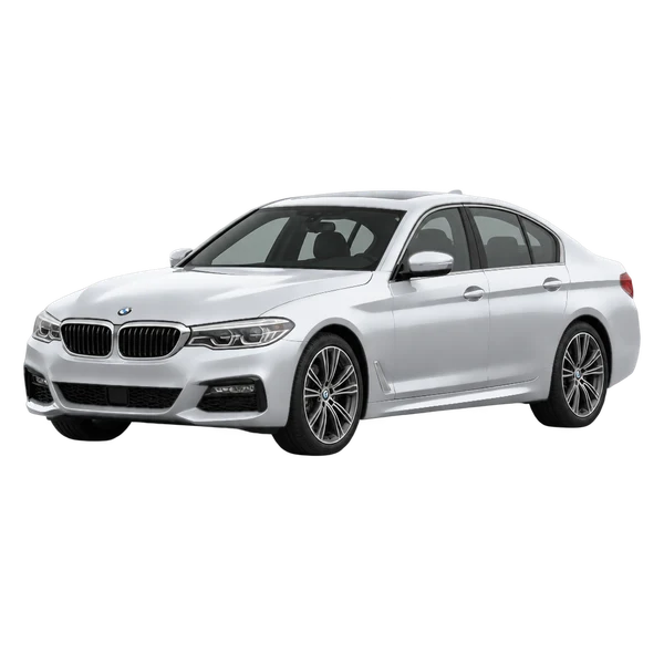BMW 540i 2018 argent, vue trois-quarts avant (orienté vers la gauche)