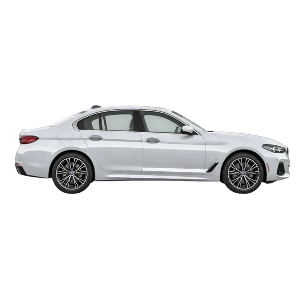2024 BMW 540i in Silber, Ansicht: Seite (nach rechts gewandt)
