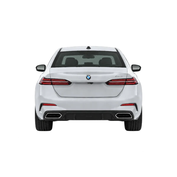 2026 BMW 540i in Silber, Ansicht: Heck