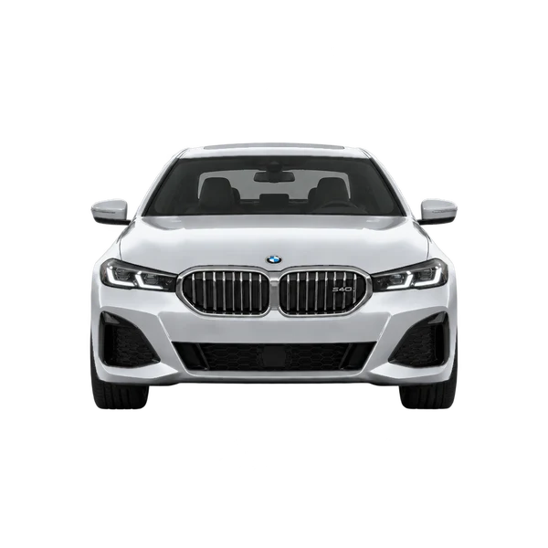 silver 2027 BMW 540i front view