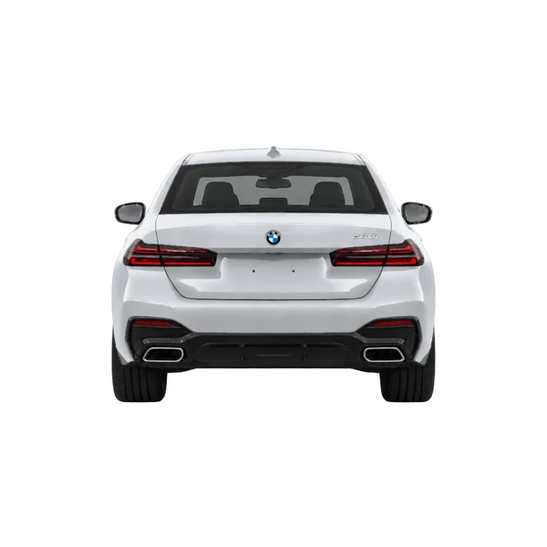 silver 2027 BMW 540i rear view