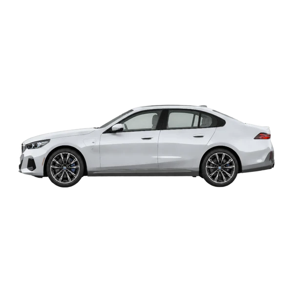 2024 BMW 550E Xdrive in Silber, Ansicht: Seite (nach links gerichtet)