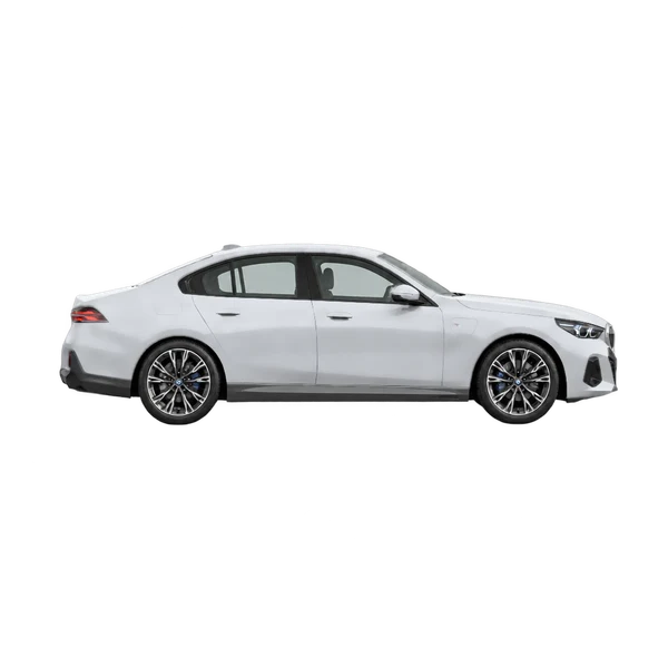 2024 BMW 550E Xdrive in Silber, Ansicht: Seite (nach rechts gewandt)