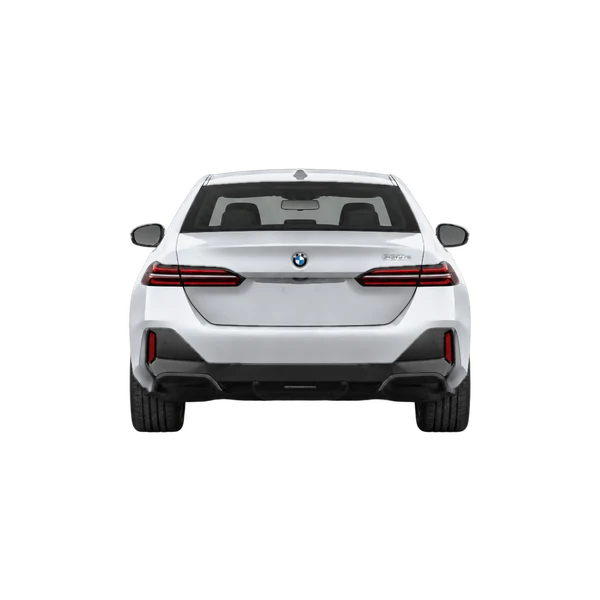 2027 BMW 550e in Silber, Ansicht: Heck