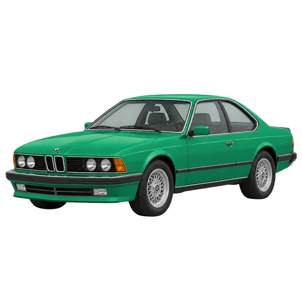 BMW 6 Series 1990 0a8f5e, vista dianteira em três quartos (voltada para a esquerda)
