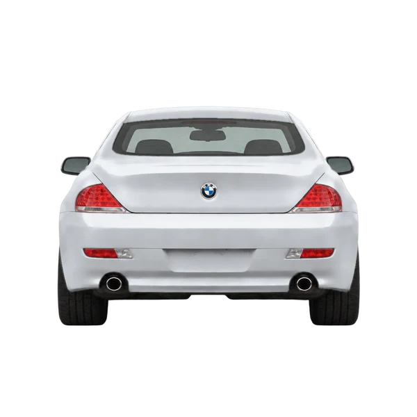 BMW 6 Series 2007 باللون فضي، منظر من الخلف