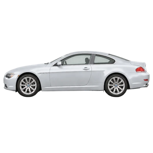 BMW 6 Series 2007 باللون فضي، منظر جانبي (متجه إلى اليسار)