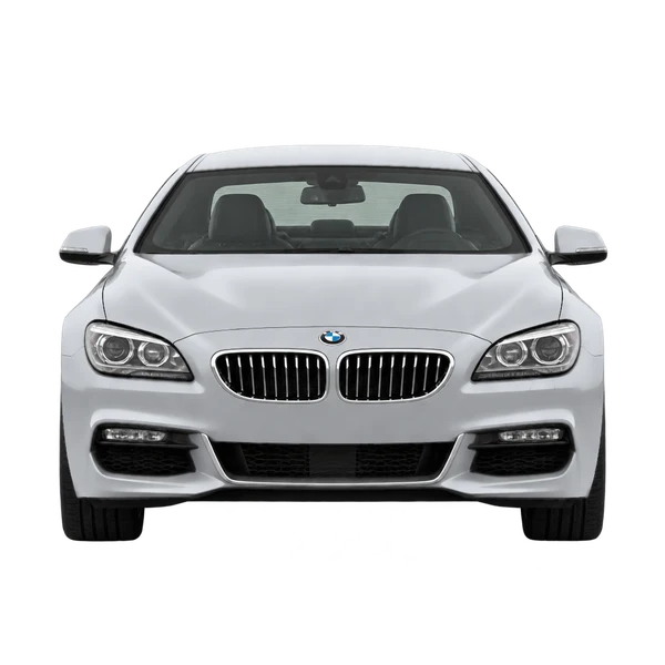 BMW 6 Series 2015 باللون فضي، منظر أمامي