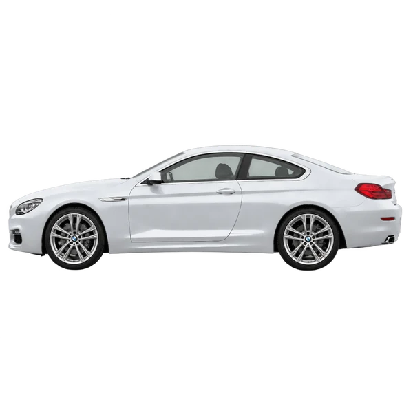 BMW 6 Series 2015 باللون فضي، منظر جانبي (متجه إلى اليسار)