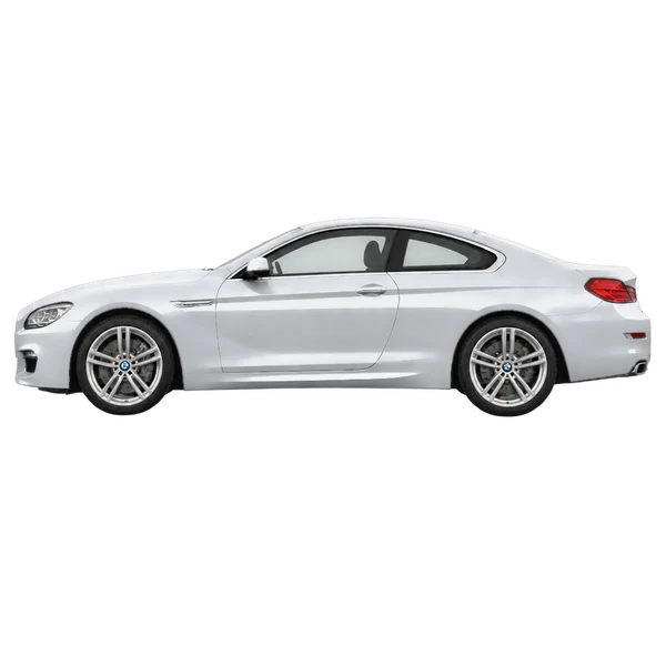 BMW 6 Series 2016 باللون فضي، منظر جانبي (متجه إلى اليسار)