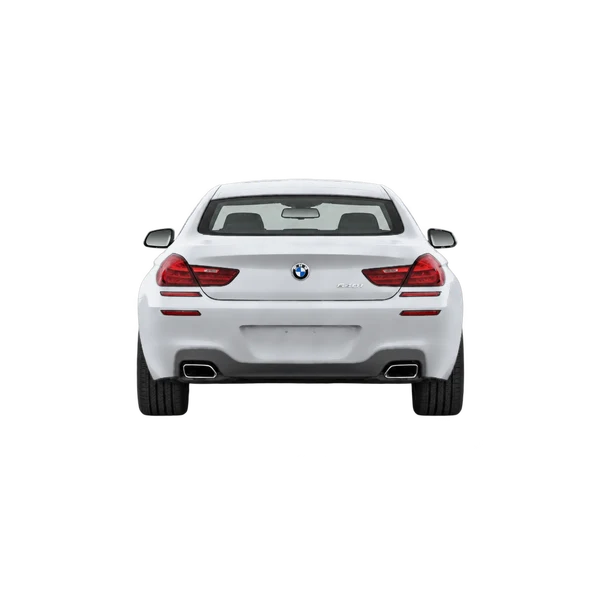 BMW 6 Series 2017 en plateado, vista trasera