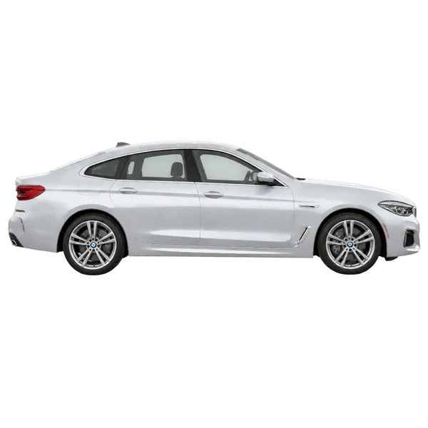 BMW 6 Series 2018 باللون فضي، منظر منظر جانبي (باتجاه اليمين)