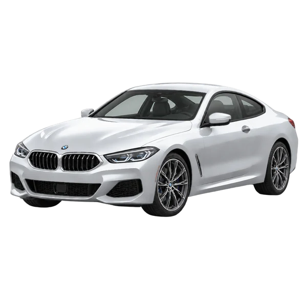 silver 2020 BMW 640i front three-quarter (facing left) view