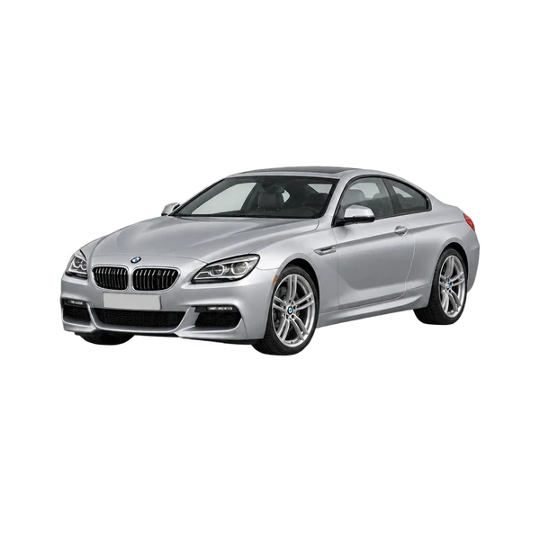 2018 BMW 650i, B6 in Silber, Ansicht: Dreiviertelansicht vorne (nach links gerichtet)