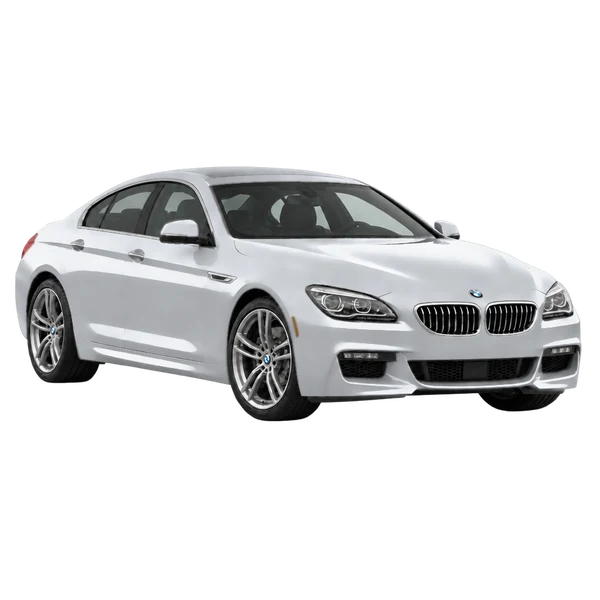 2017 BMW 650i in Silber, Ansicht: Dreiviertelansicht vorne (nach rechts)