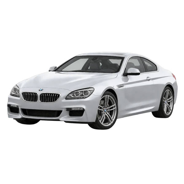 2018 BMW 650i in Silber, Ansicht: Dreiviertelansicht vorne (nach links gerichtet)