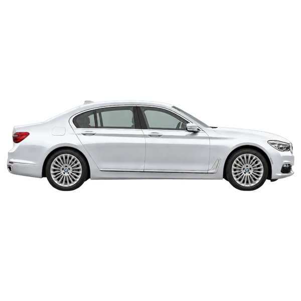 2016 BMW 7 Series in Silber, Ansicht: Seite (nach rechts gewandt)