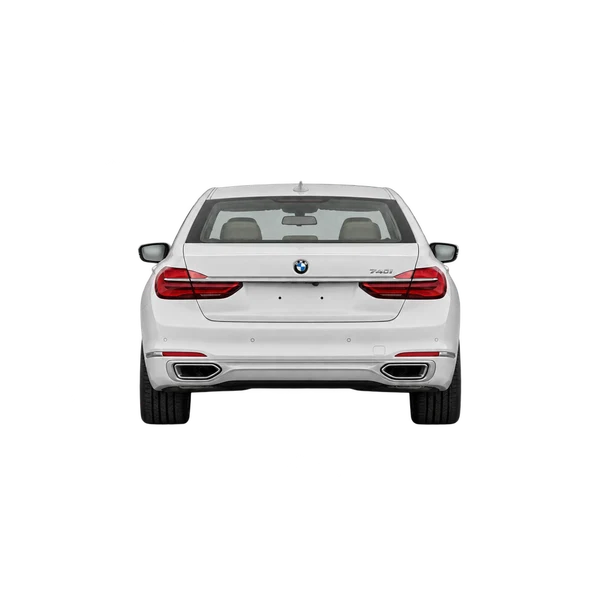 2017 BMW 7 Series in weiß, Ansicht: Heck
