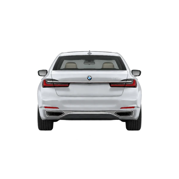2021 BMW 7 Series in Silber, Ansicht: Heck