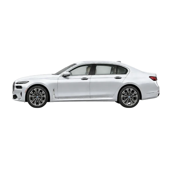 2022 BMW 7 Series in Silber, Ansicht: Seite (nach links gerichtet)