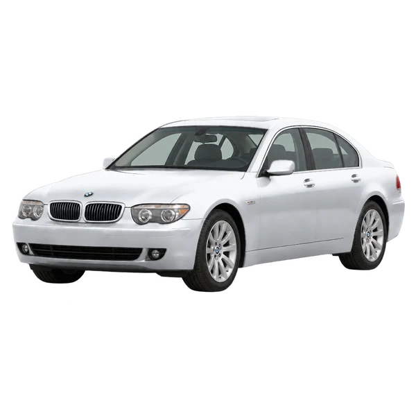 2005 BMW 735I — Front three-quarter (facing left), silver