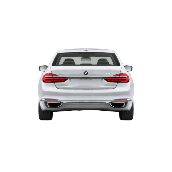 2016 BMW 740D Xdrive in Silber, Ansicht: Heck