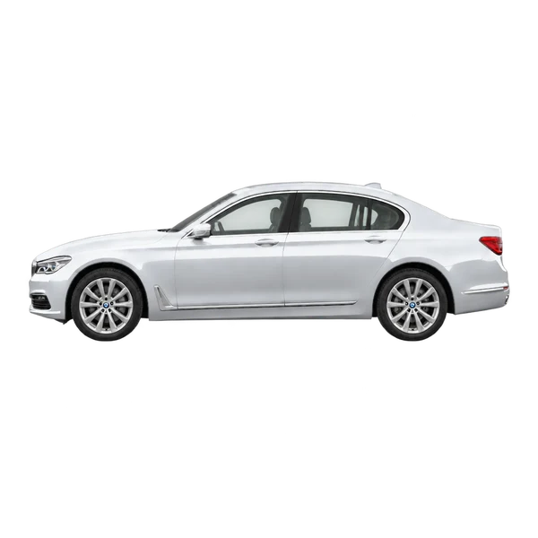 2016 BMW 740D Xdrive in Silber, Ansicht: Seite (nach links gerichtet)