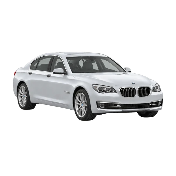 BMW 740D 2015 prata, vista três quartos dianteiro (voltado para a direita)