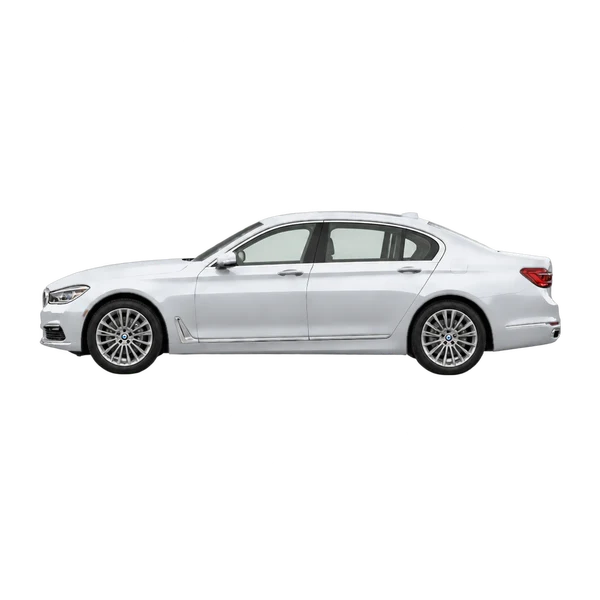 2016 BMW 740D in Silber, Ansicht: Seite (nach links gerichtet)