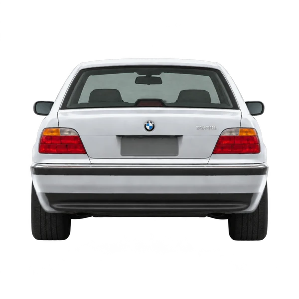 silver 1996 BMW 740iL rear view