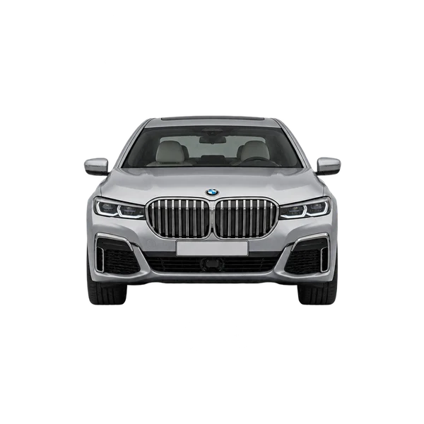 BMW 740Li 2022 prata, vista frente
