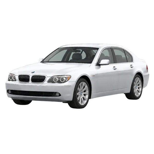 2002 BMW 745i — Front three-quarter (facing left), silver