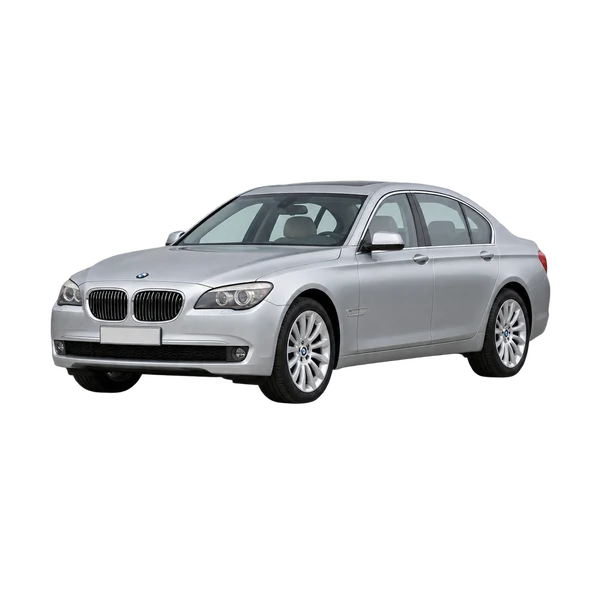 2010 BMW 750Li in Silber, Ansicht: Dreiviertelansicht vorne (nach links gerichtet)