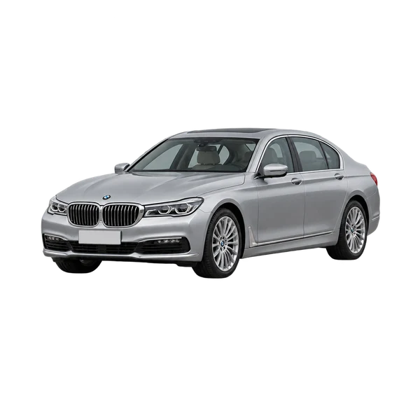 2016 BMW 750Li in Silber, Ansicht: Dreiviertelansicht vorne (nach links gerichtet)